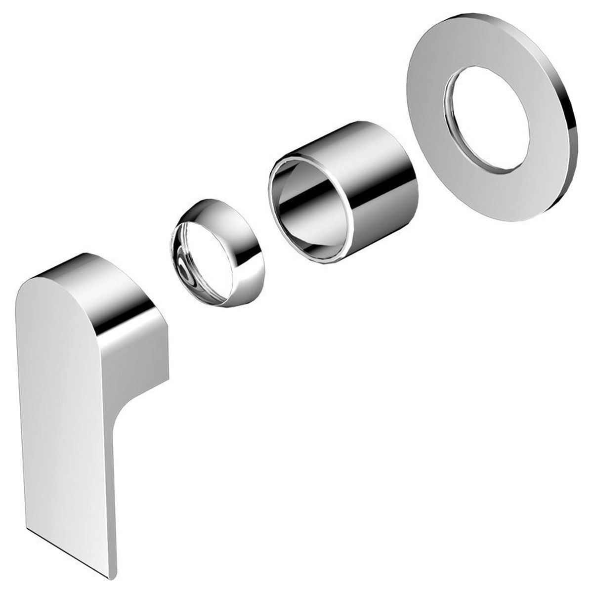 Bianca Shower Mixer 80mm Plate Trim Kits Only - Chrome