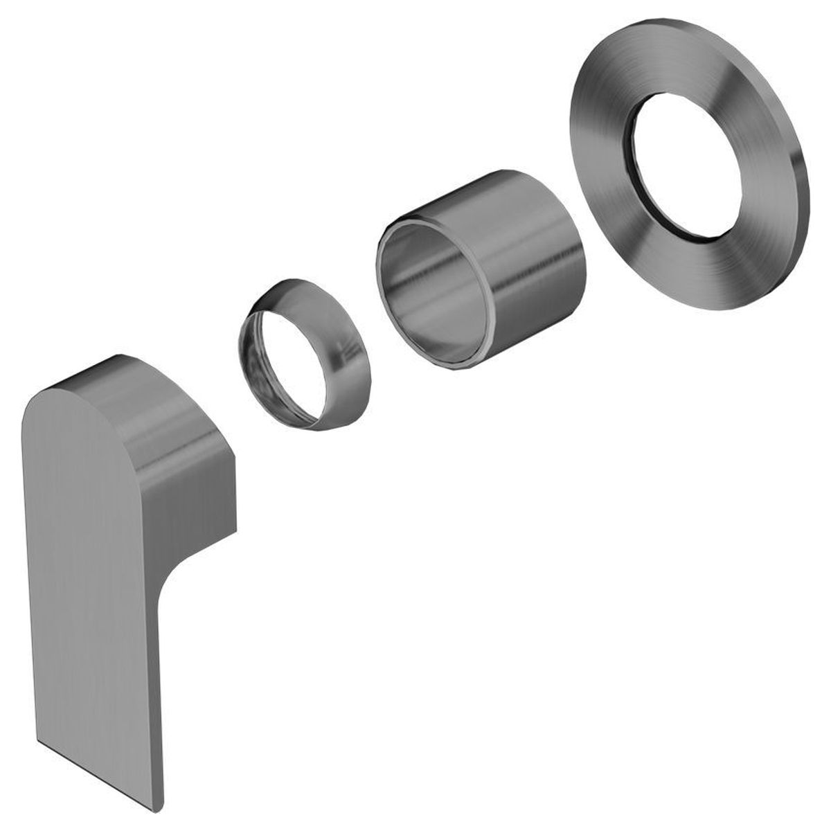 Bianca Shower Mixer 80mm Plate Trim Kits Only - Gun Metal
