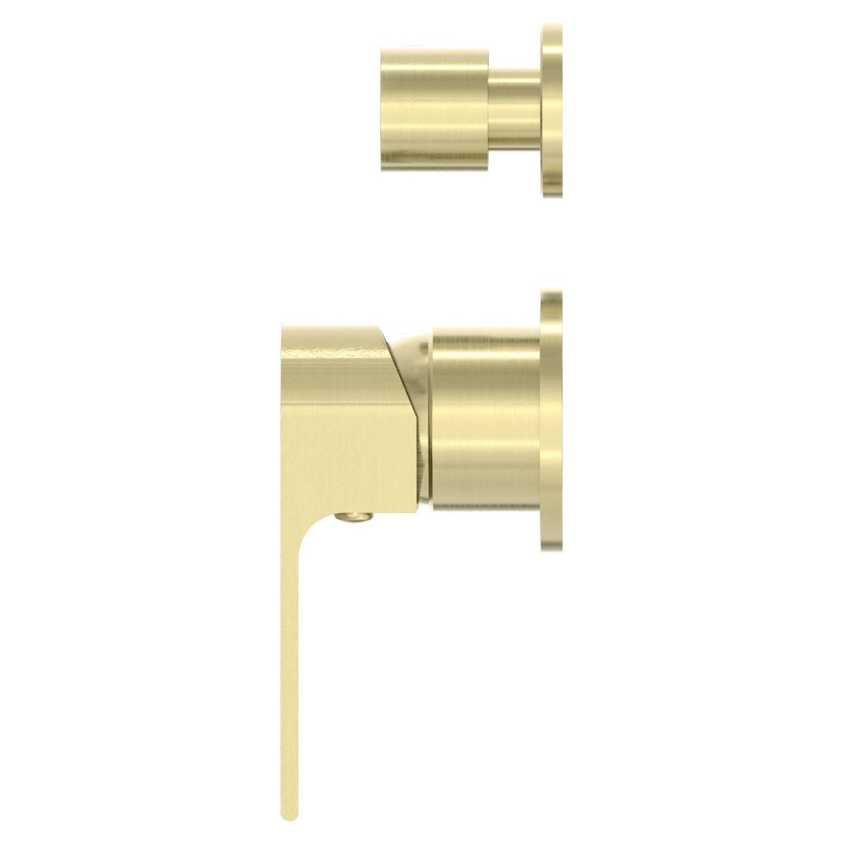 Bianca Shower Mixer With Divertor Separate Back Plate - Brushed Gold