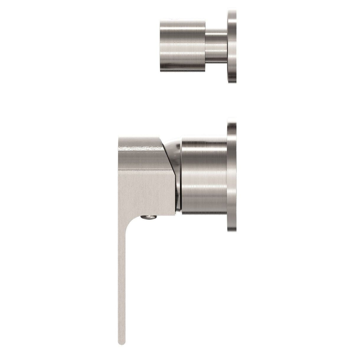 Bianca Shower Mixer With Divertor Separate Back Plate - Brushed Nickel
