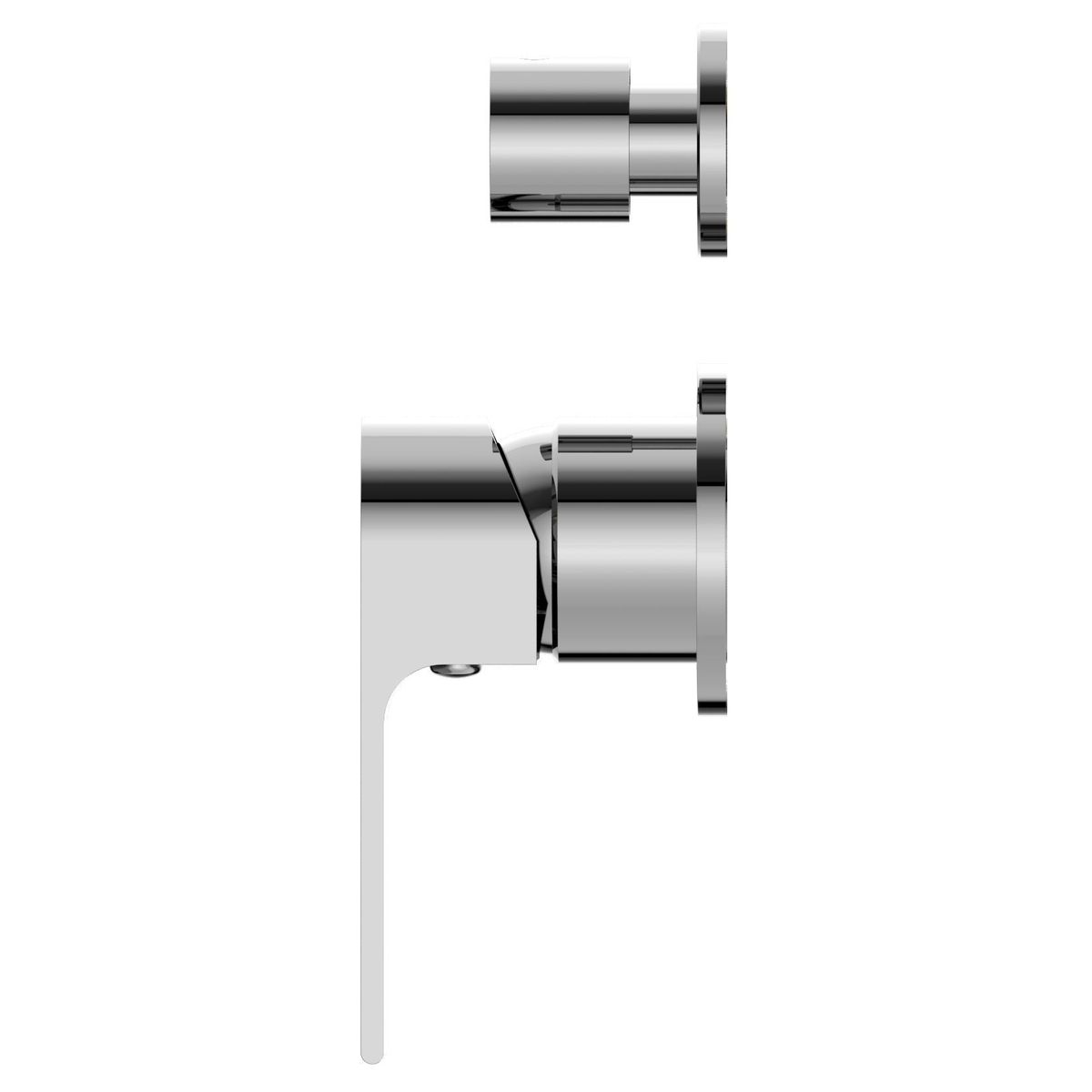 Bianca Shower Mixer With Divertor Separate Back Plate - Chrome
