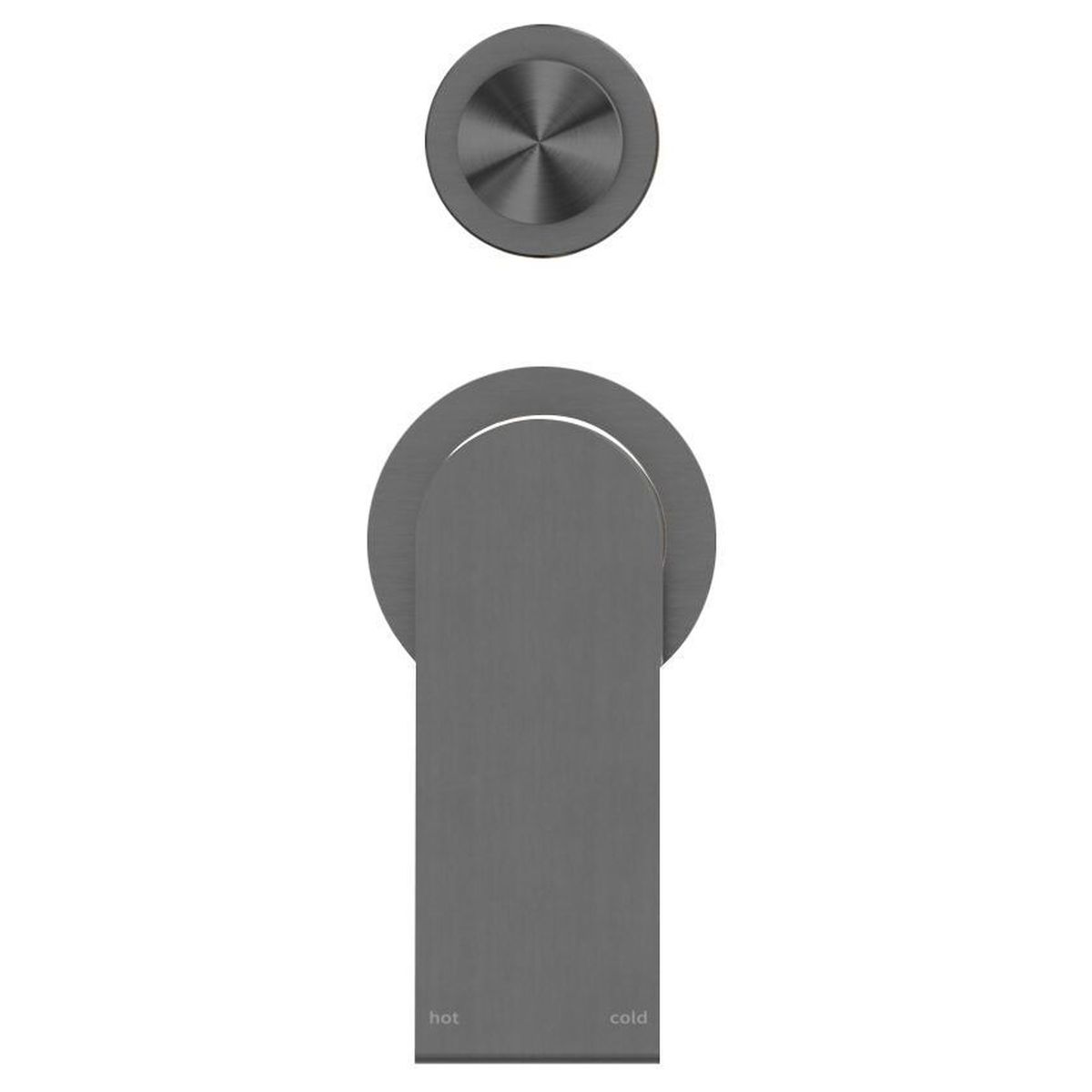 Bianca Shower Mixer With Divertor Separate Back Plate - Gun Metal