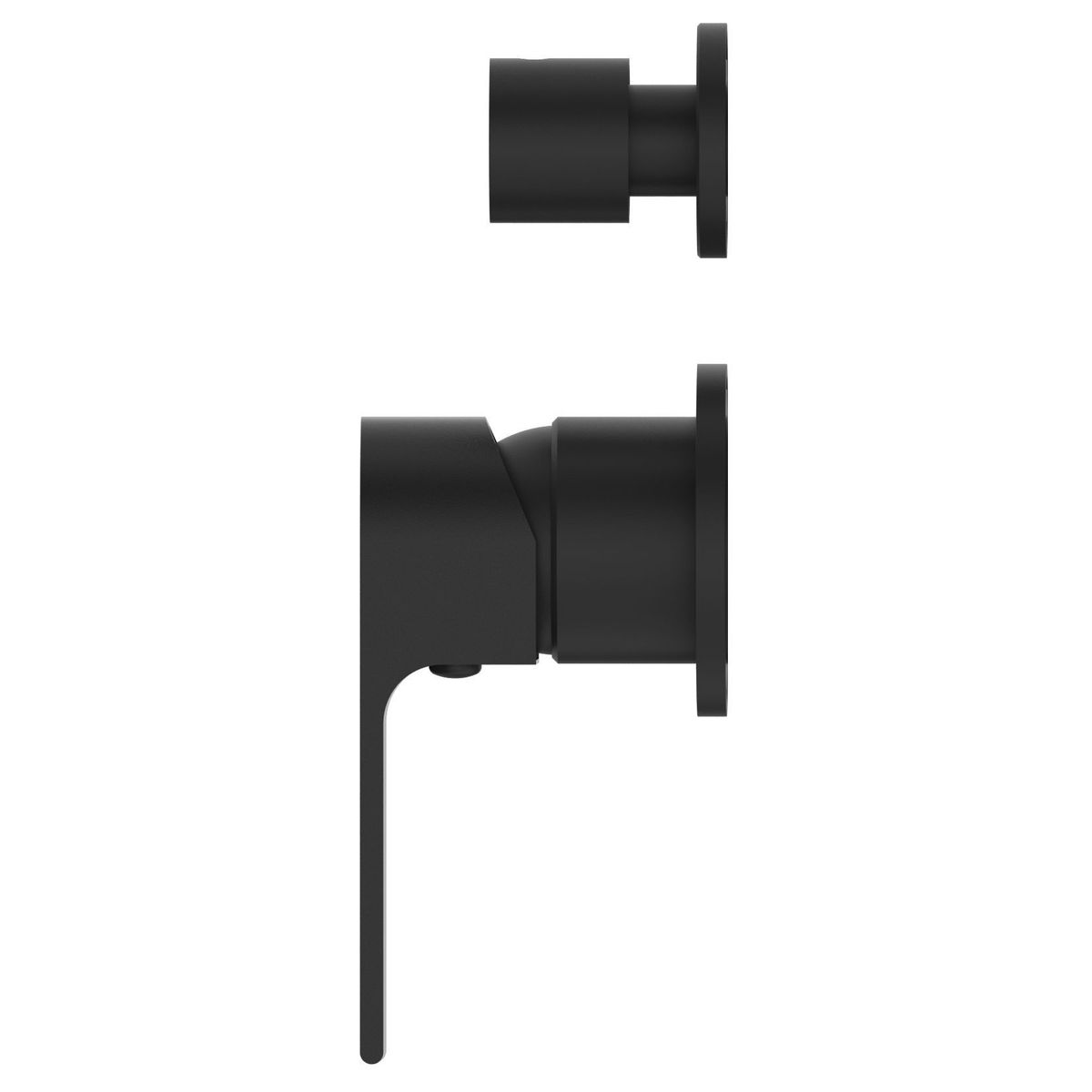 Bianca Shower Mixer With Divertor Separate Back Plate - Matte Black