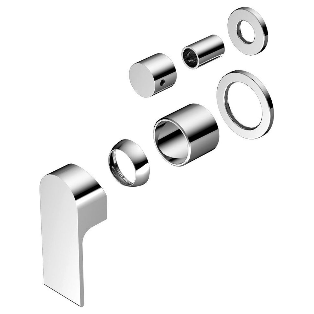 Bianca Shower Mixer With Divertor Separate Back Plate Trim Kits Only - Chrome