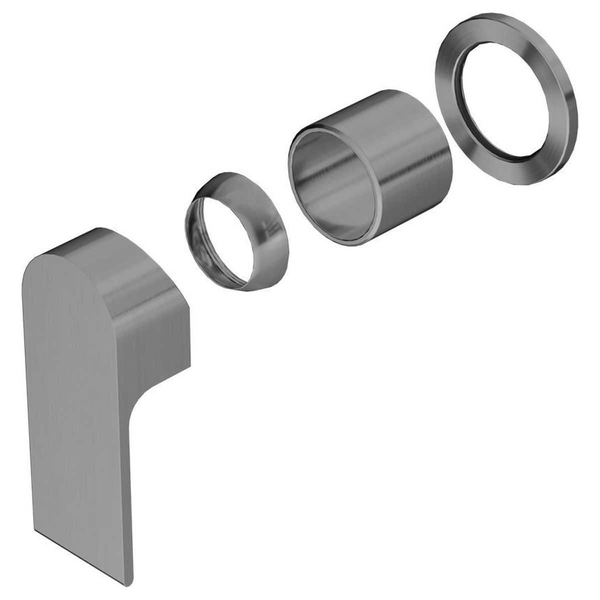 Bianca Shower Mixer 60mm Plate Trim Kits Only - Gun Metal