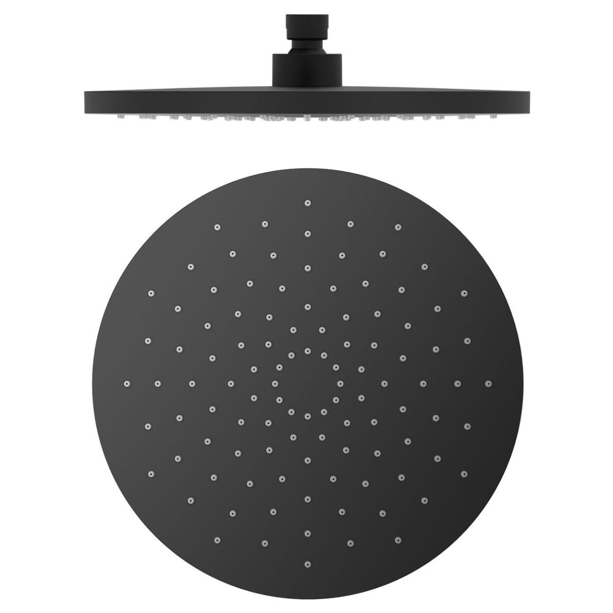 250mm ABS Round Shower Head - Mattte Black