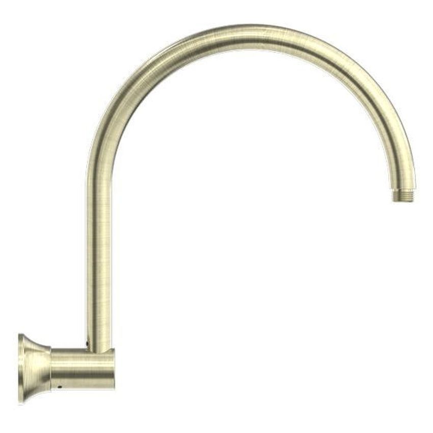 York Shower Arm - Aged Brass