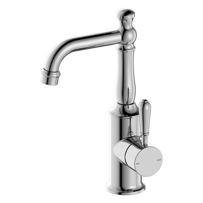 York Basin Mixer With Metal Lever - Chrome