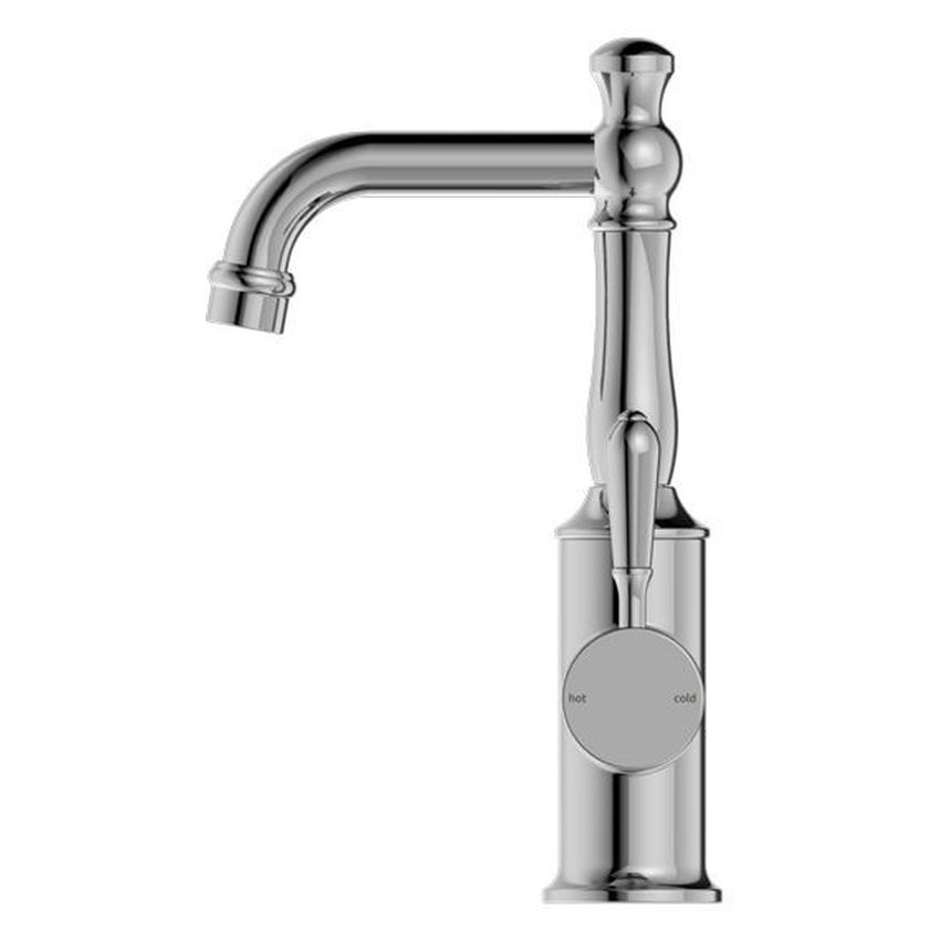 York Basin Mixer With Metal Lever - Chrome