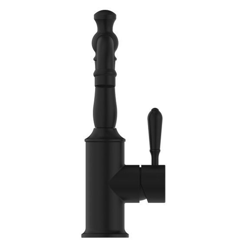York Basin Mixer With Metal Lever - Matte Black