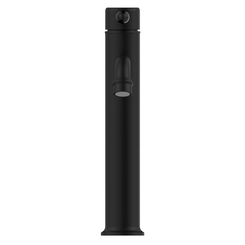 York Straight Tall Basin Mixer With Metal Lever - Matte Black