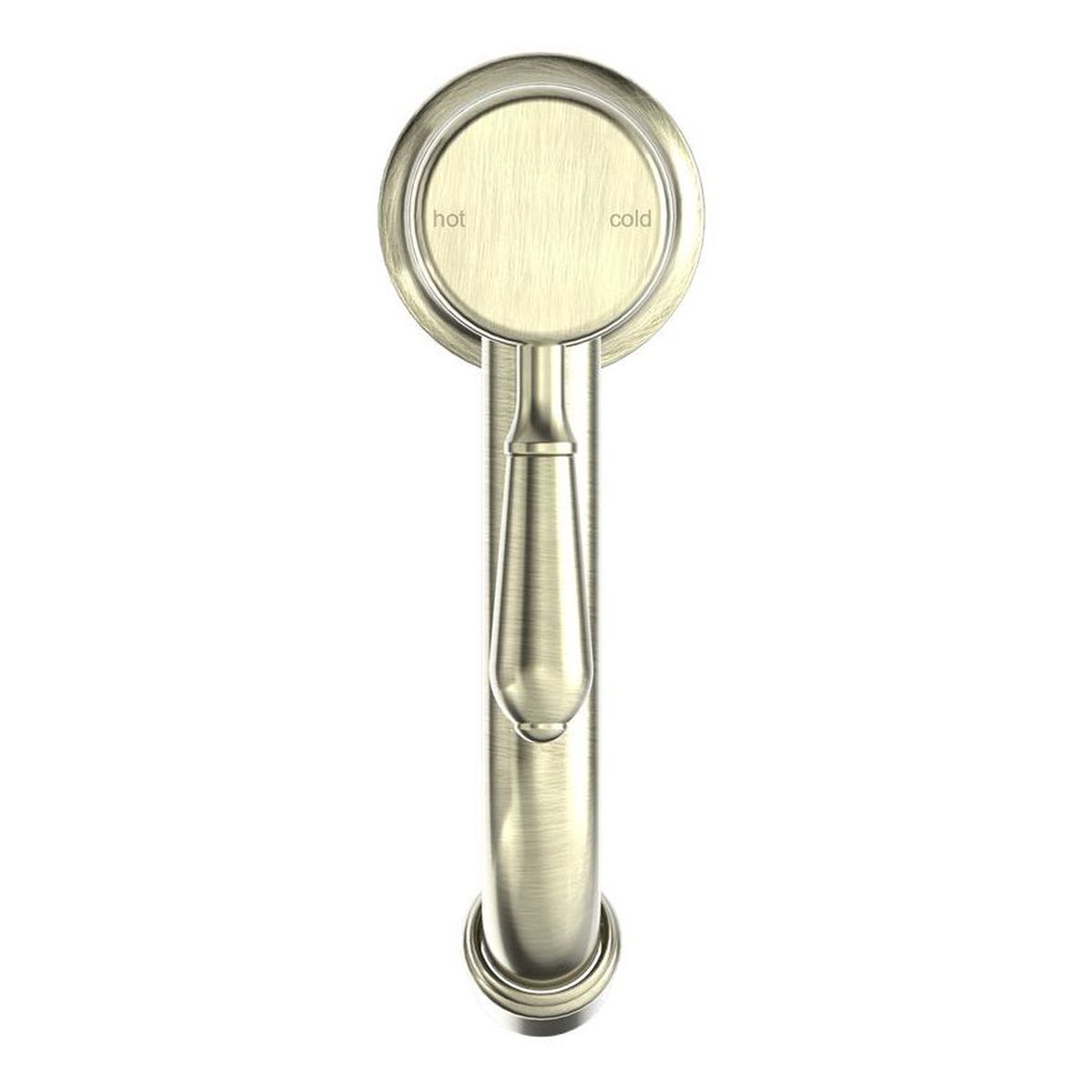 York Straight Basin Mixer With Metal Lever - Aged Brass