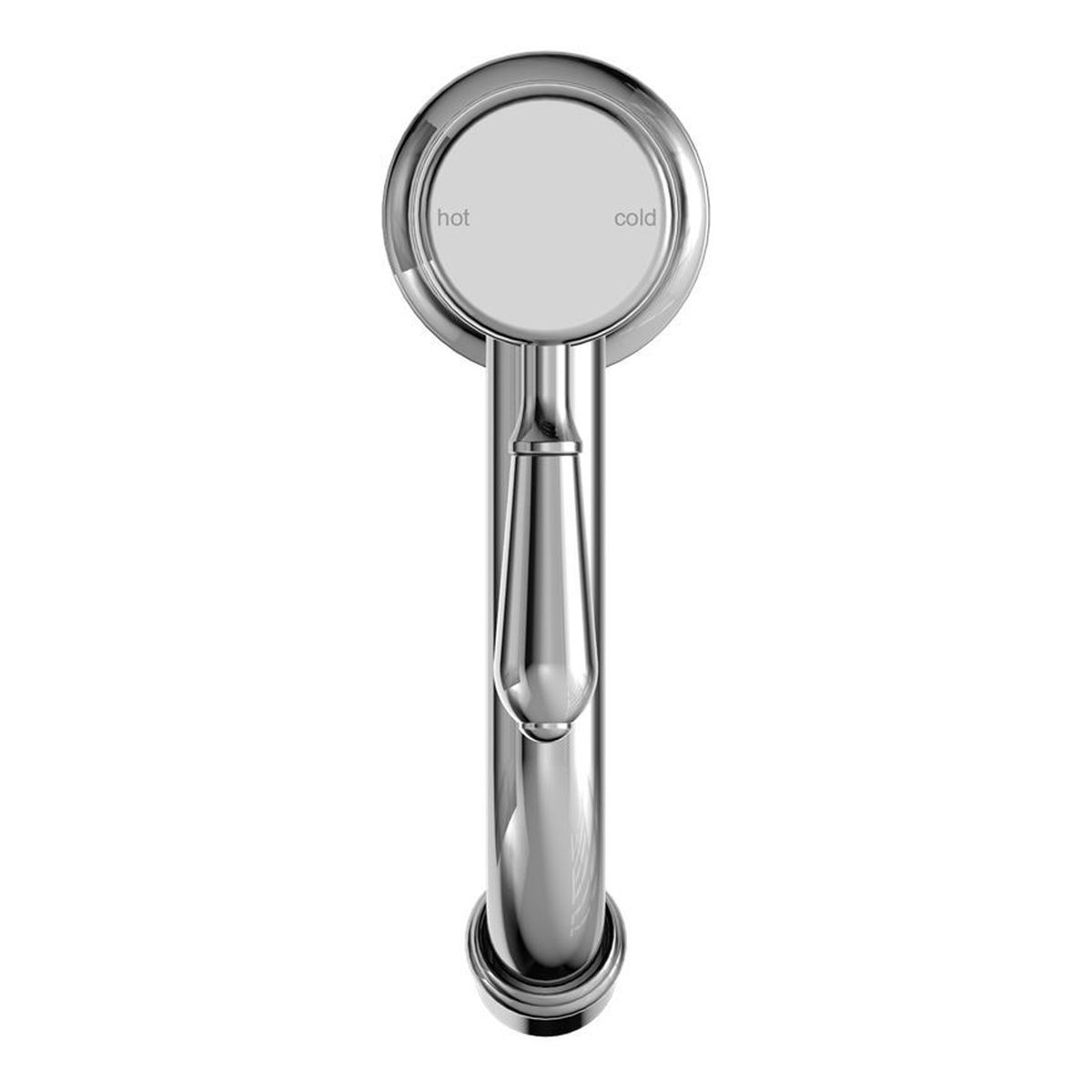 York Straight Basin Mixer With Metal Lever - Chrome