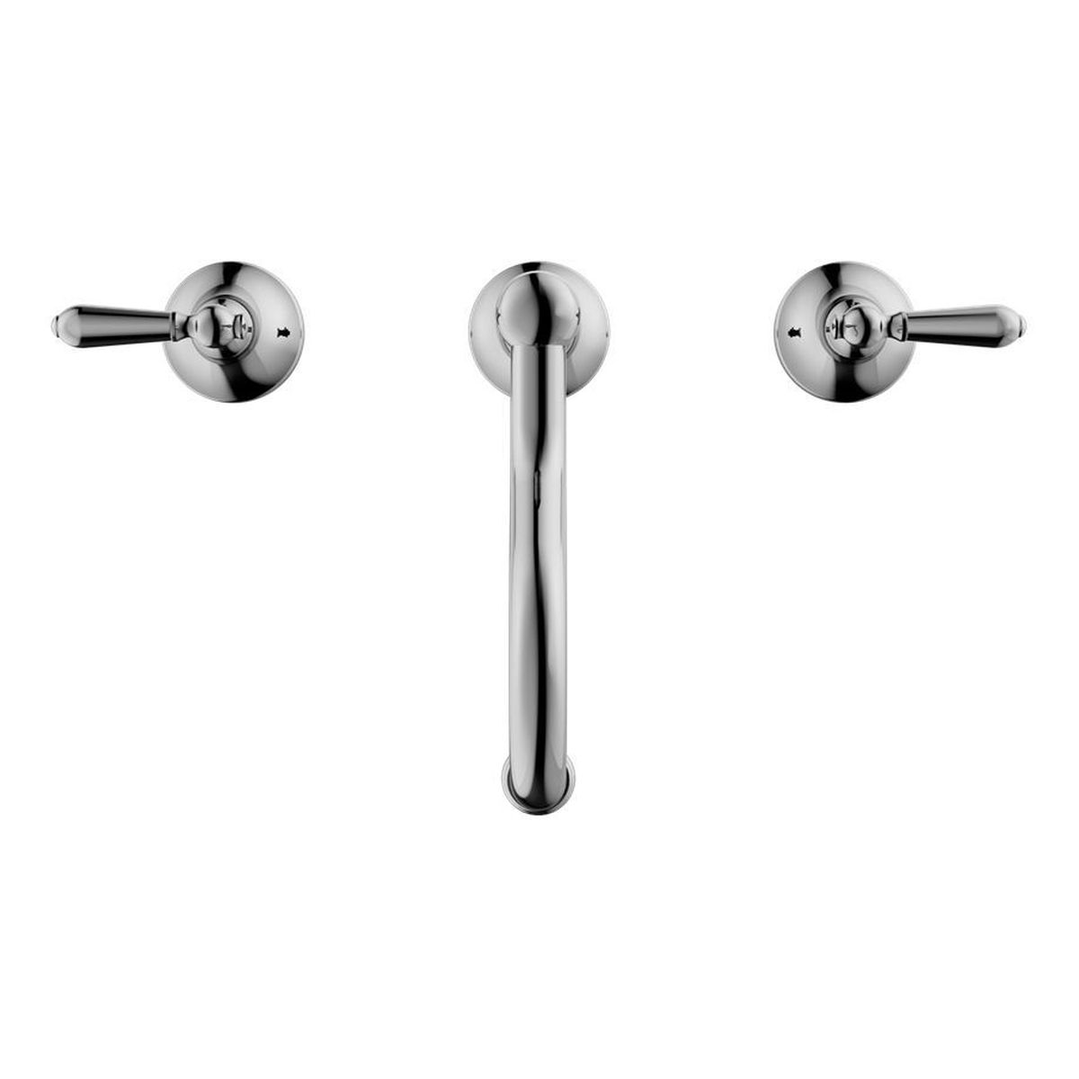 York Basin Set With Metal Lever - Chrome