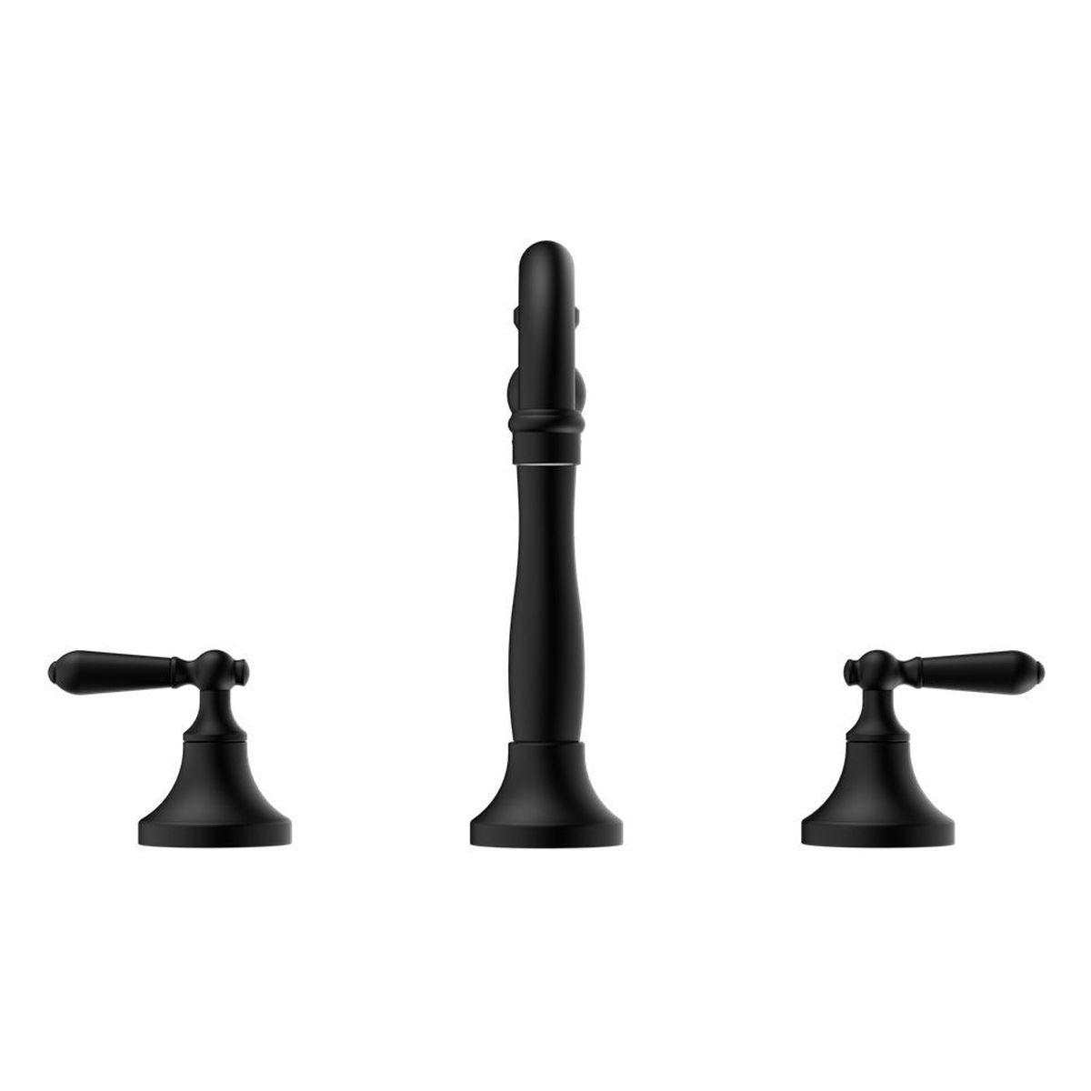 York Basin Set With Metal Lever - Matte Black