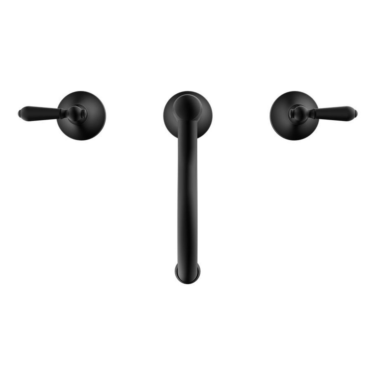 York Basin Set With Metal Lever - Matte Black