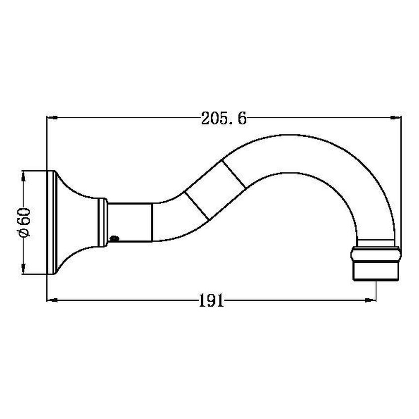 York Basin/Bath Spout Only - Chrome