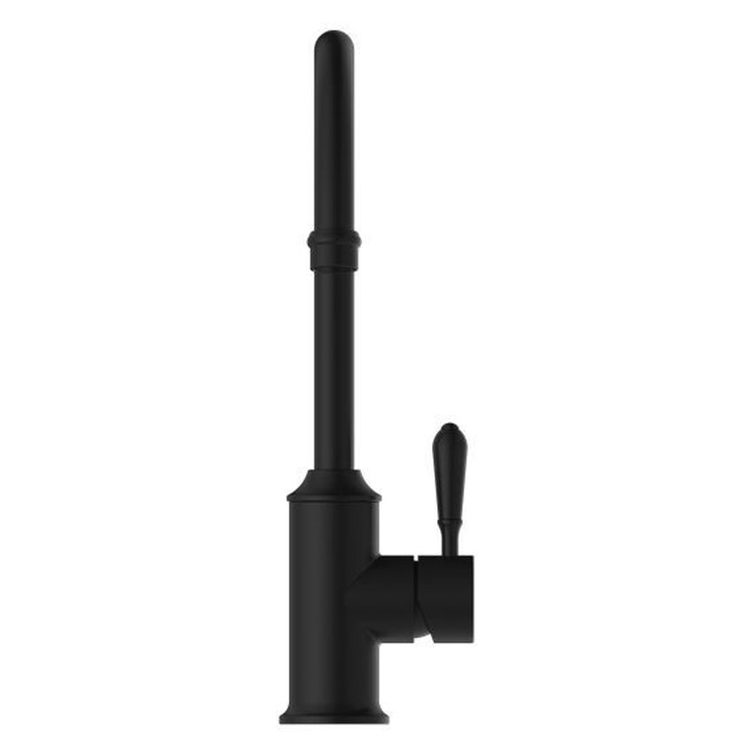 York Kitchen Mixer Gooseneck Spout With Metal Lever - Matte Black