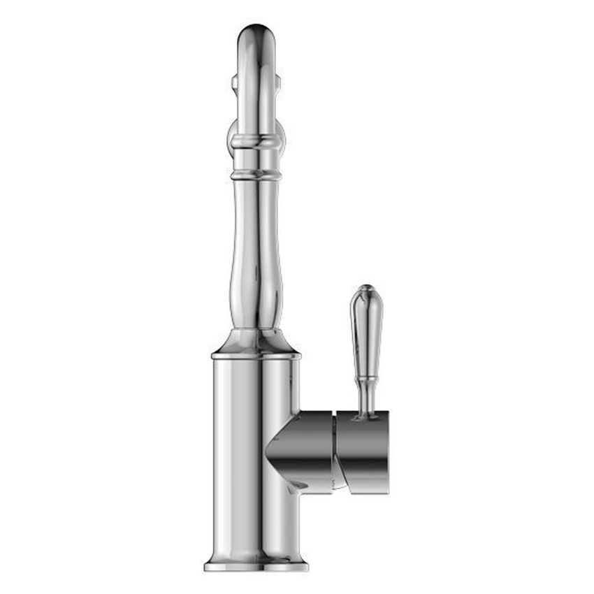 York Kitchen Mixer Hook Spout With Metal Lever - Chrome