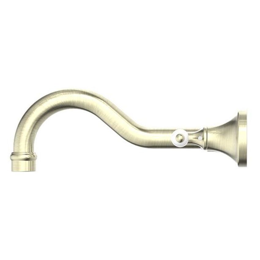 York Wall Basin Set With White Porcelain Lever - Aged Brass