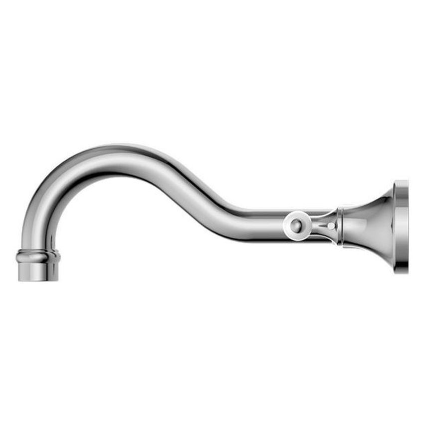 York Wall Basin Set With White Porcelain Lever - Chrome