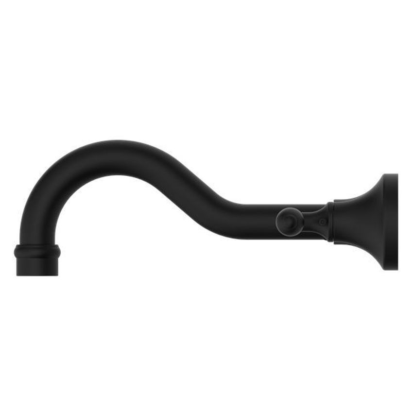 York Wall Basin Set With Metal Lever - Matte Black
