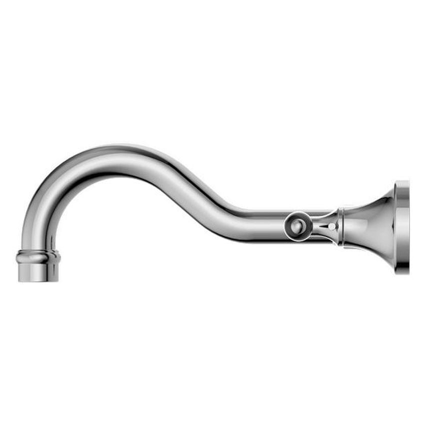 York Wall Basin Set With Black Porcelain Lever - Chrome