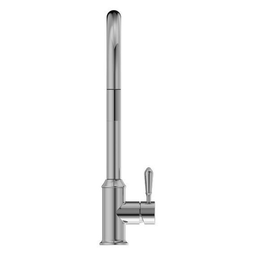 York Pull Out Sink Mixer With Vegie Spray Function With Metal Lever - Chrome