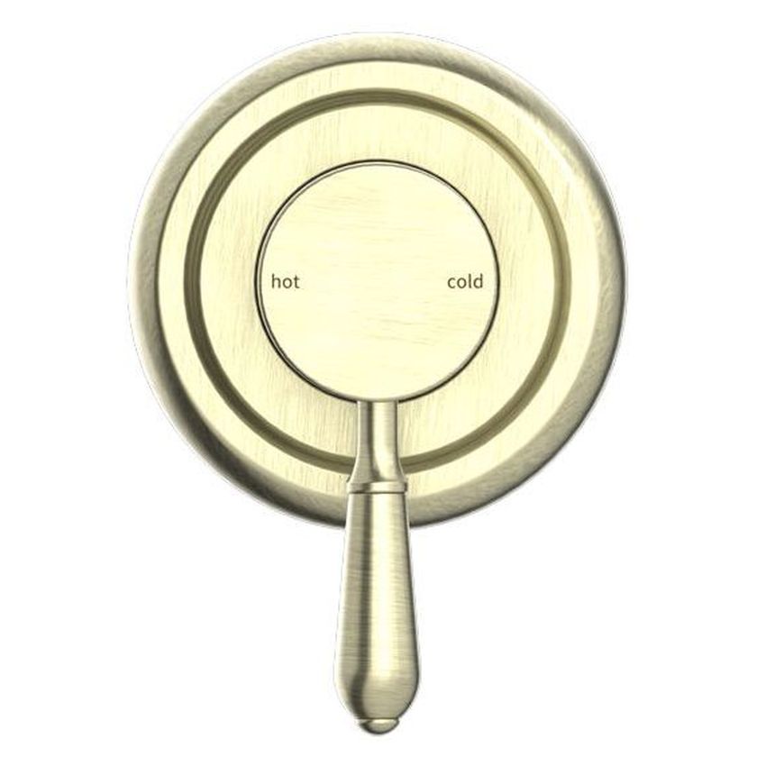 York Shower Mixer With Metal Lever - Aged Brass