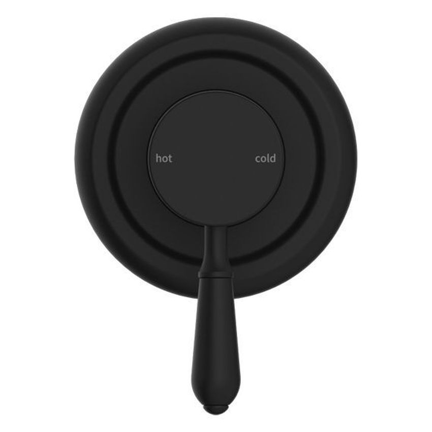 York Shower Mixer With Metal Lever - Matte Black