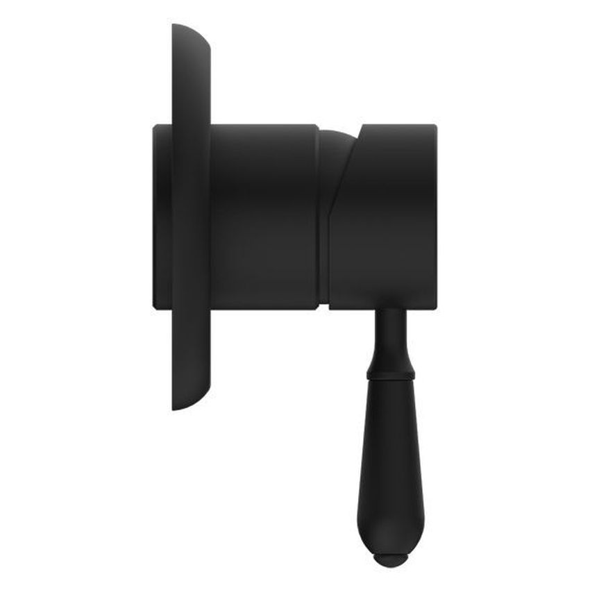 York Shower Mixer With Metal Lever - Matte Black