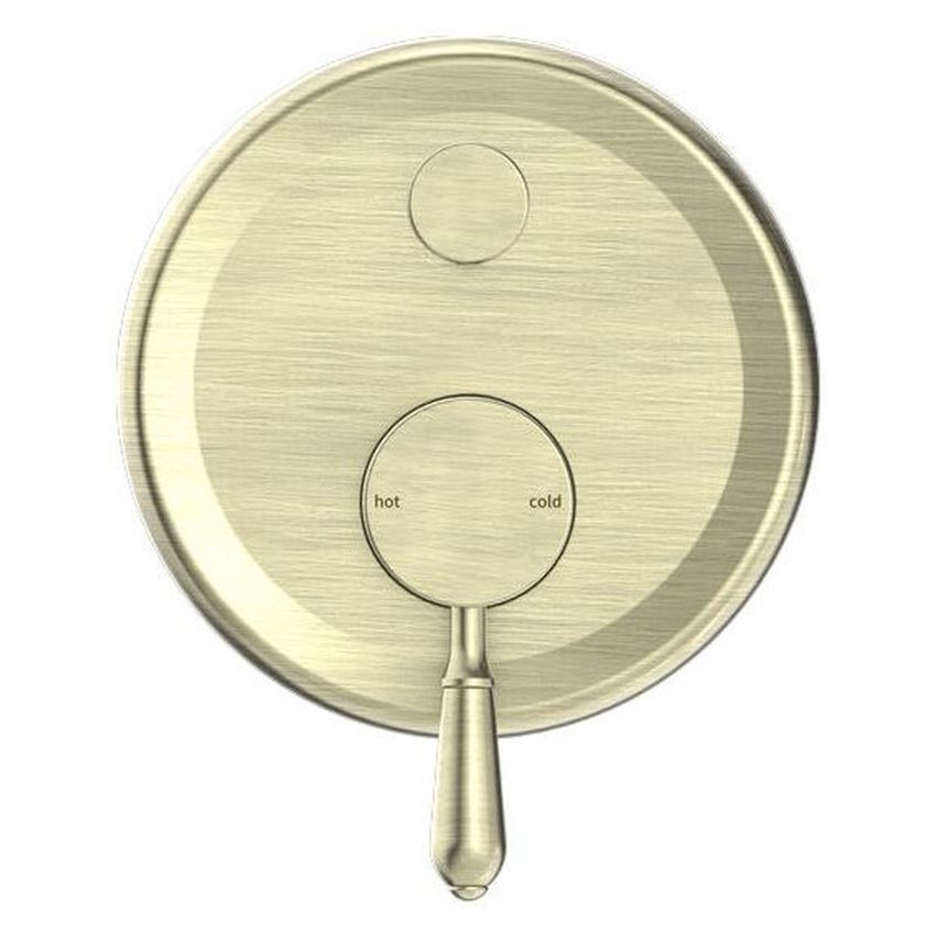 York Shower Mixer With Divertor With Metal Lever - Aged Brass
