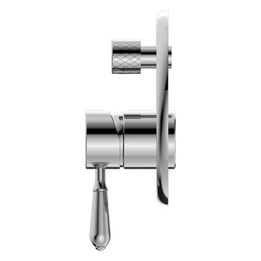 York Shower Mixer With Divertor With Metal Lever - Chrome