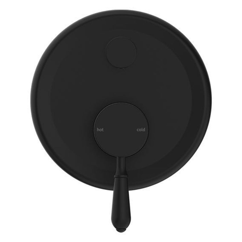York Shower Mixer With Divertor With Metal Lever - Matte Black