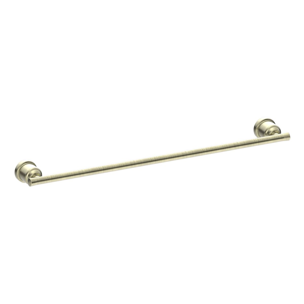 York Single Towel Rail 600mm - Aged Brass