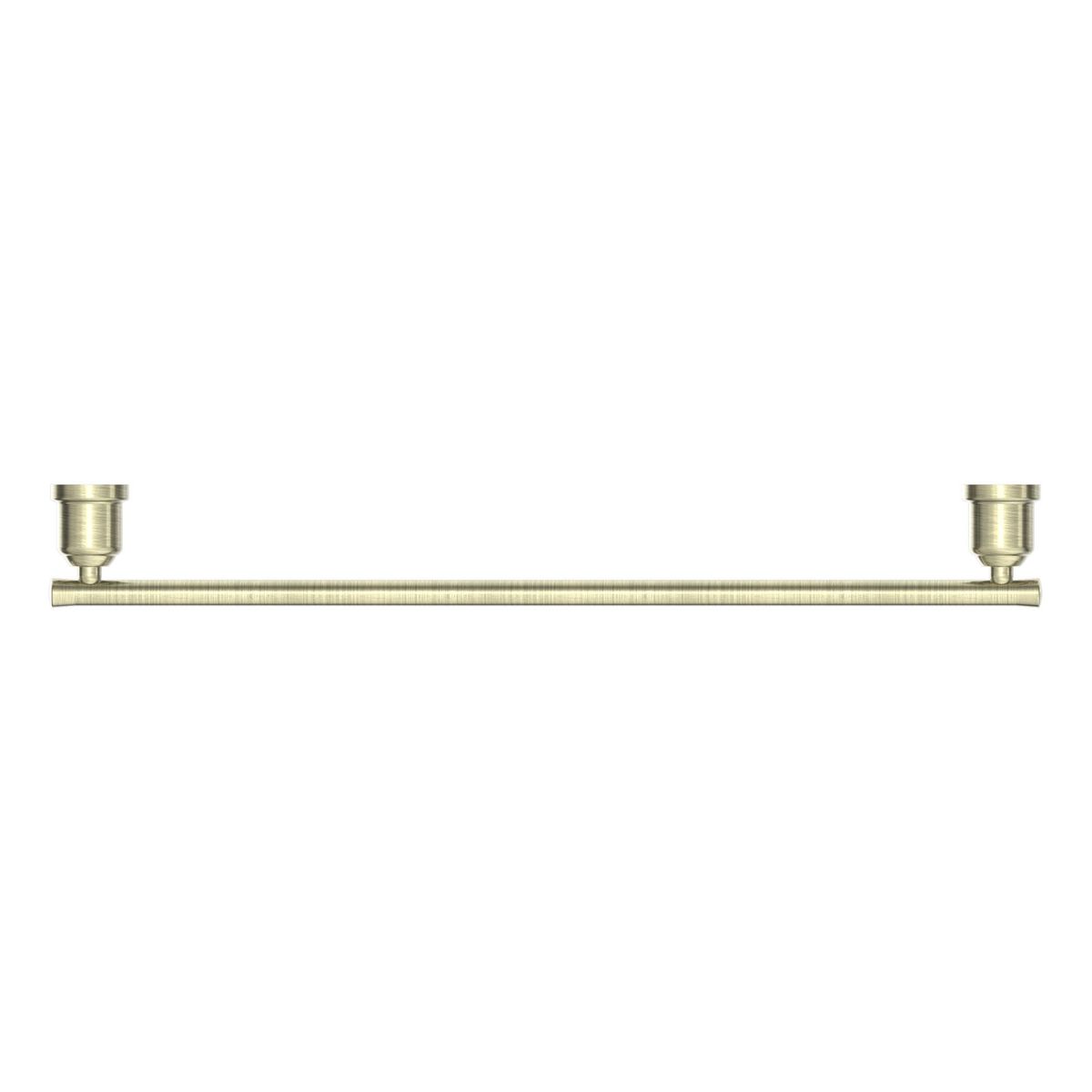 York Single Towel Rail 600mm - Aged Brass