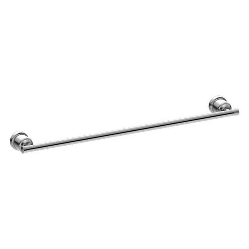 York Single Towel Rail 600mm - Chrome
