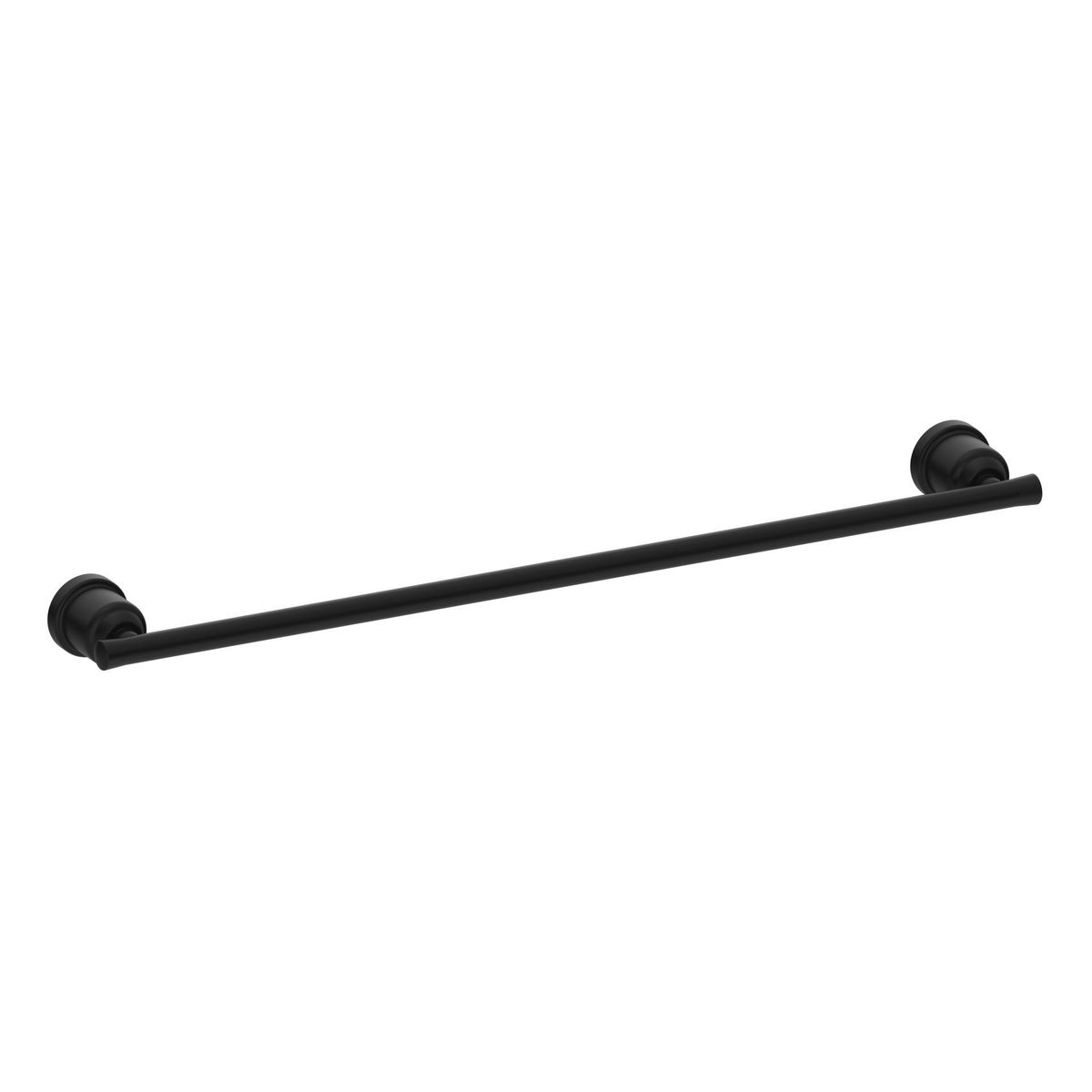York Single Towel Rail 600mm - Matte Black