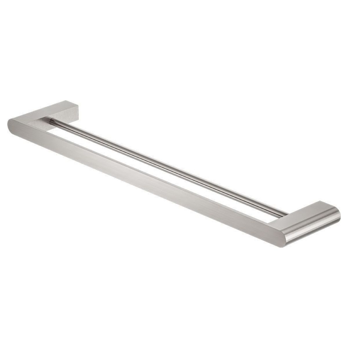 Bianca Double Towel Rail 800mm - Brushed Nickel