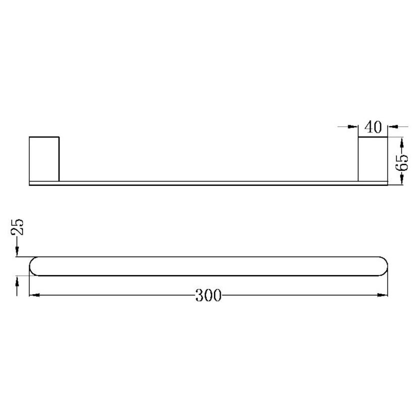 Bianca Hand Towel Rail - Brushed Nickel