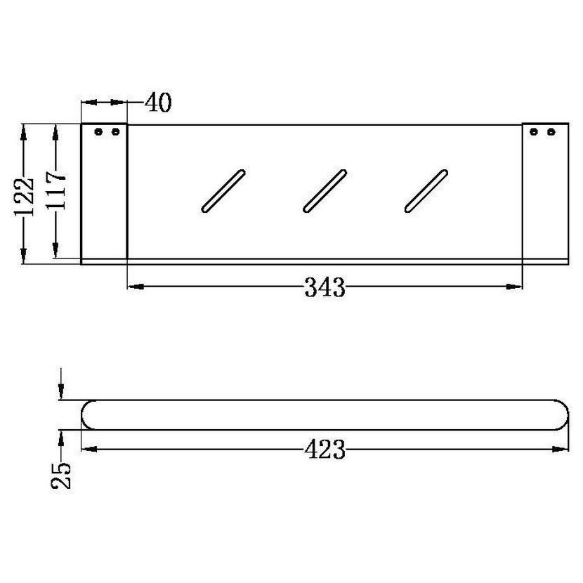 Bianca Metal Shower Shelf - Chrome
