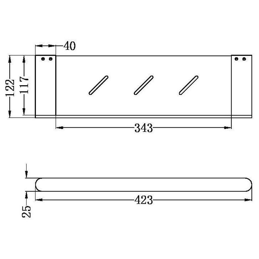 Bianca Metal Shower Shelf - Matte Black