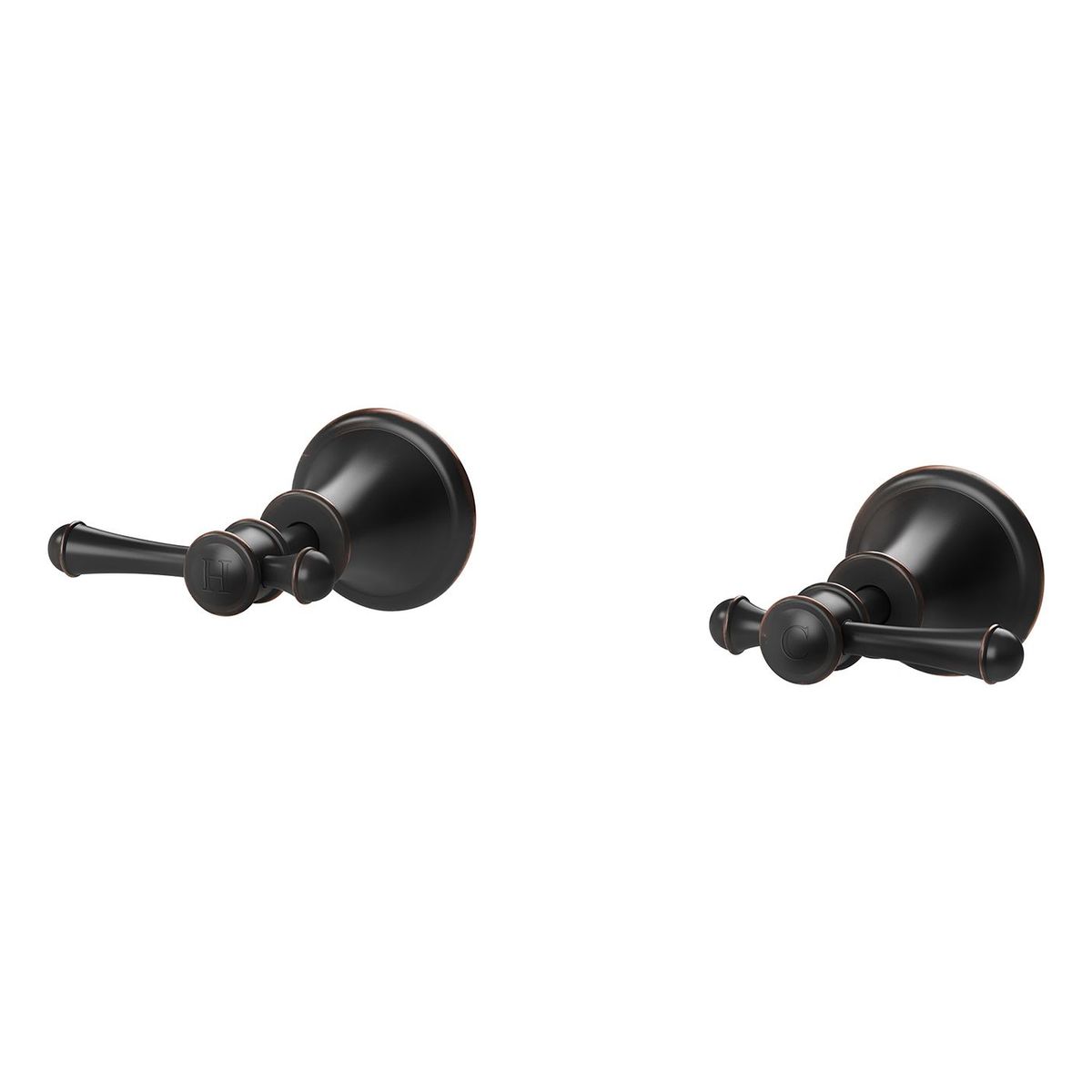 Nostalgia Lever Wall Top Assemblies - Antique Black - Lead Free