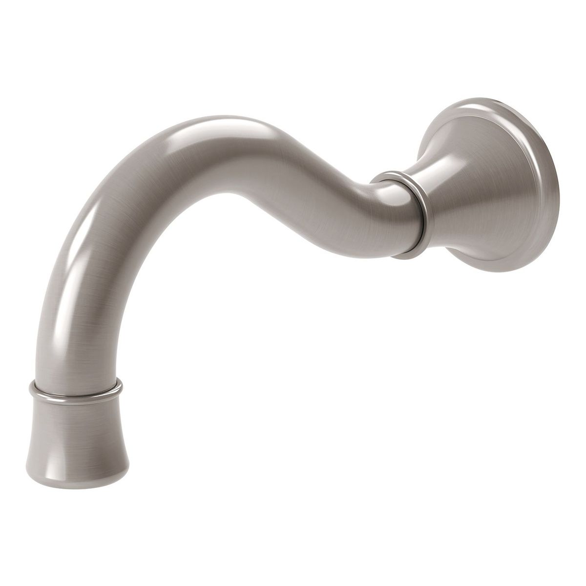 Nostalgia Basin Bath Outlet 180mm Shepherd Crook - Brushed Nickel