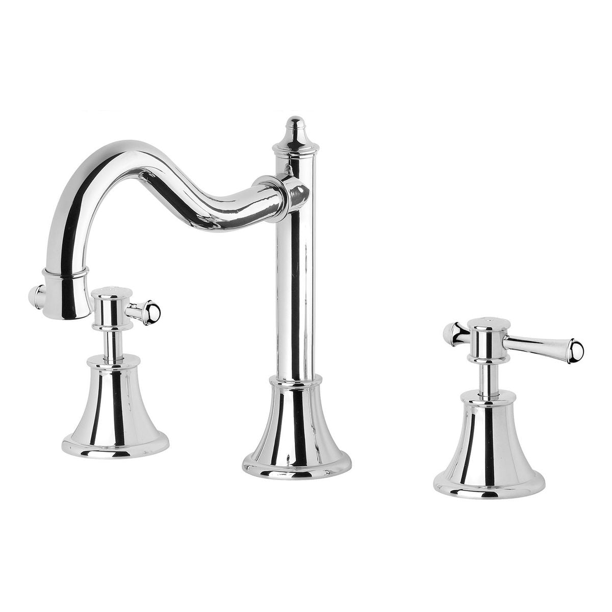 Nostalgia Lever Basin Set Shepherds Crook - Chrome