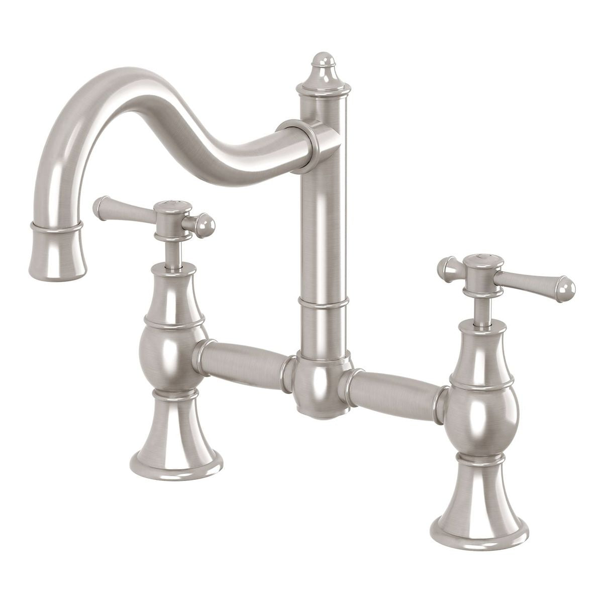 Nostalgia Exposed Sink Set Shepherds Crook - Brushed Nickel