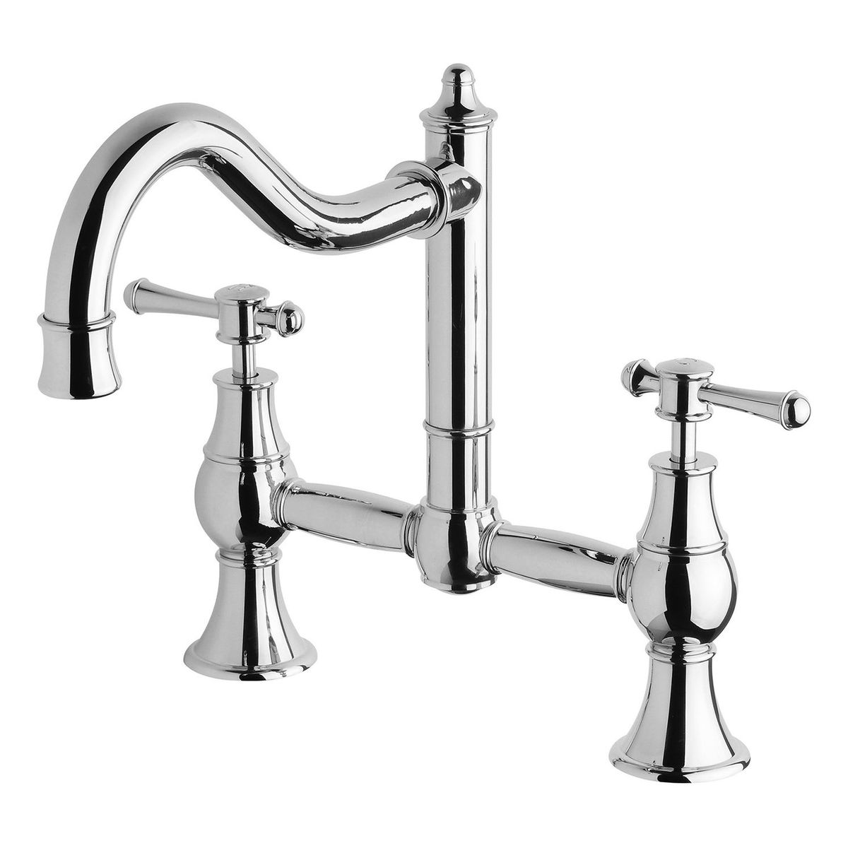 Nostalgia Exposed Sink Set Shepherds Crook - Chrome