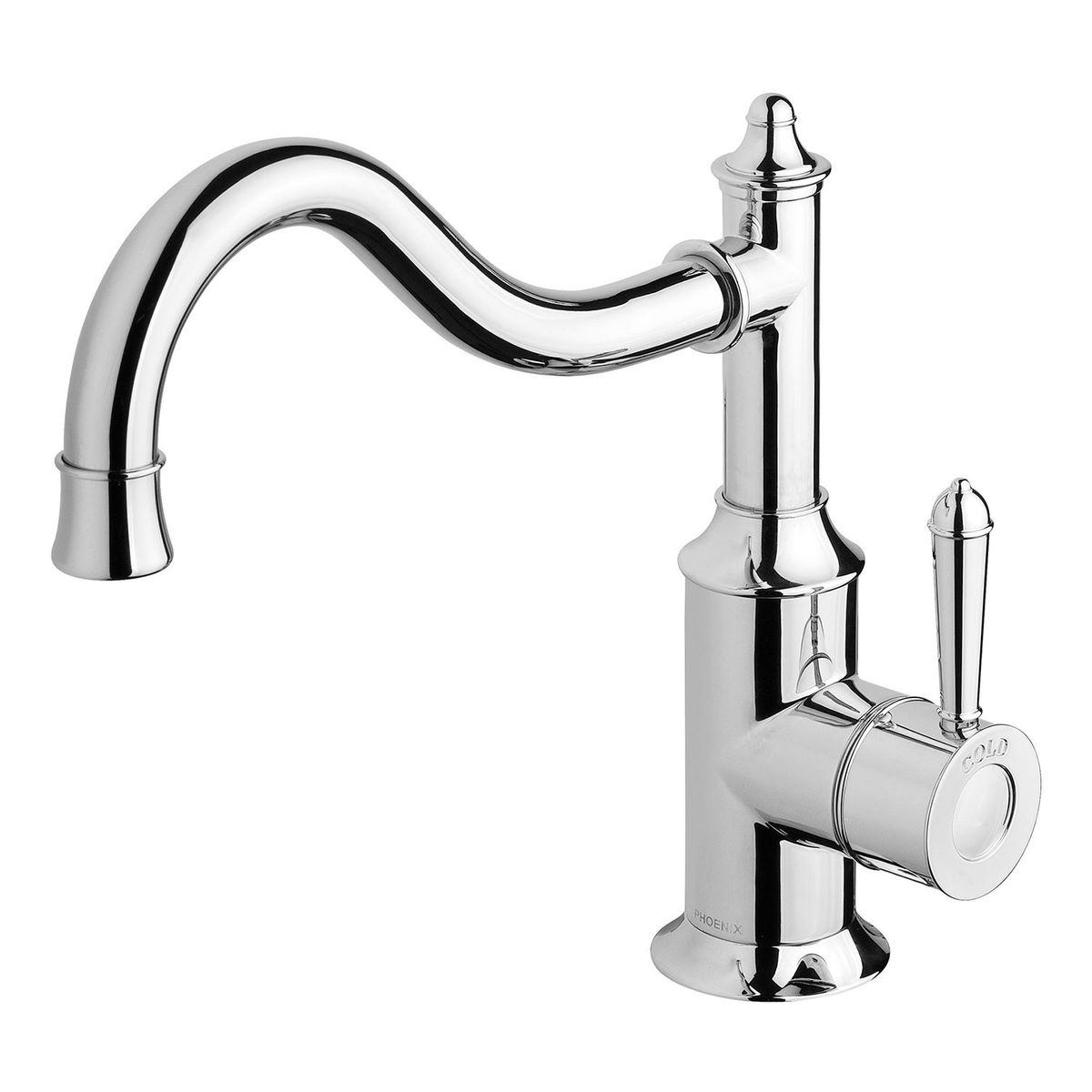 Nostalgia Sink Mixer 220mm Shepherds Crook - Chrome