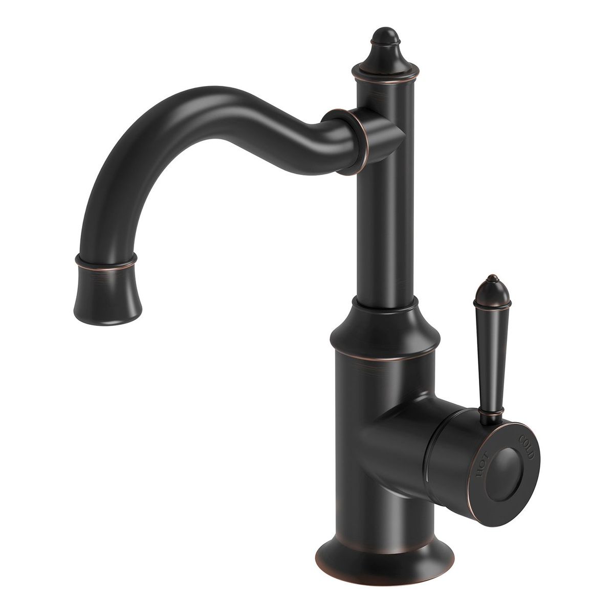 Nostalgia Basin Mixer 160mm Shepherds Crook - Antique Black