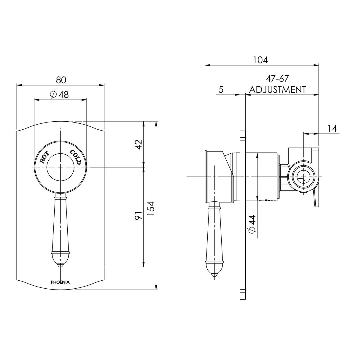 Nostalgia Shower / Wall Mixer - Brushed Nickel